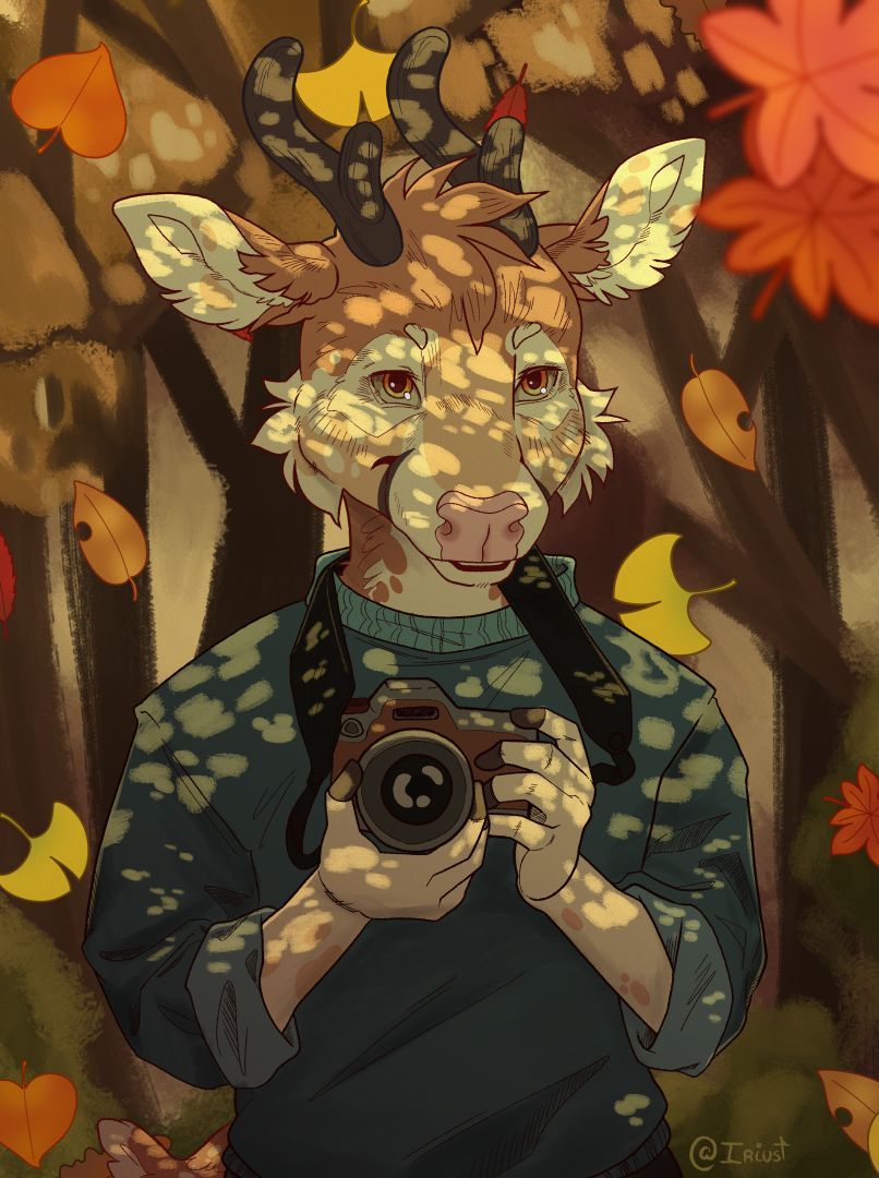 iriust's tweet image. [COMMISSION]

Finish halfbody  commision for @/Blazey_boi ! on telegram

#furry #furrydeer #furrycommission