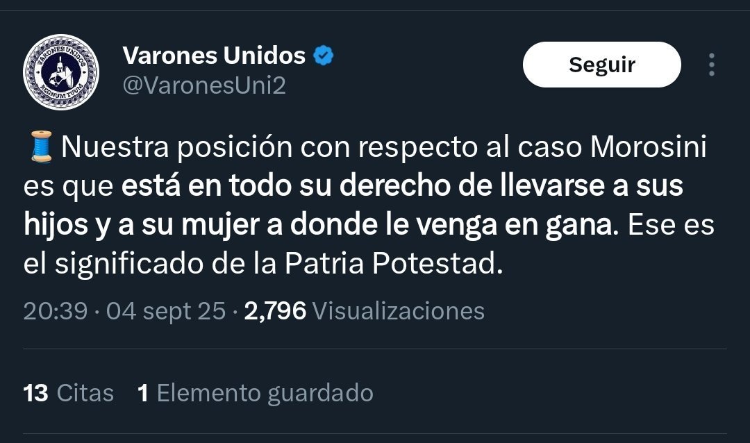Esto ponía Laurta sobre el caso Morosini.
Andrés Morosini fue un tipo que secuestró a sus hijos, los mató (como forma de violencia hacia su mujer) y luego se suicidó. Laurta apoyó y justificó su ACCIONAR. 
Como sociedad fallamos en TODO al dejar crecer un violento como éste.