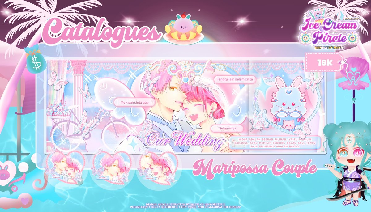 zouvro's tweet image. Aloo mentimun! Mari dibantu untuk quick ospeknya yuk? :D

Kenalan dengan satu anak kandungku yang habis dirombak, Maripossa. Serta satu anak adopsi yang aku rombak juga, Amakuchi ya! 💖😋

Lemme know semisal ada yang gak aman 🥺 Beberapa layout available for UFS #zonauang