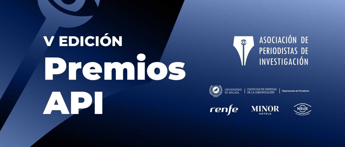 🏆 Fallados los ganadores de la V edición de los Premios de la Asociación de Periodistas de Investigación cutt.ly/Fr9Ysx9I

➡️ Una investigación publicada en 'El Confidencial', un especial difundido en 'elDiario.es' y un documental producido por EntreFronteras