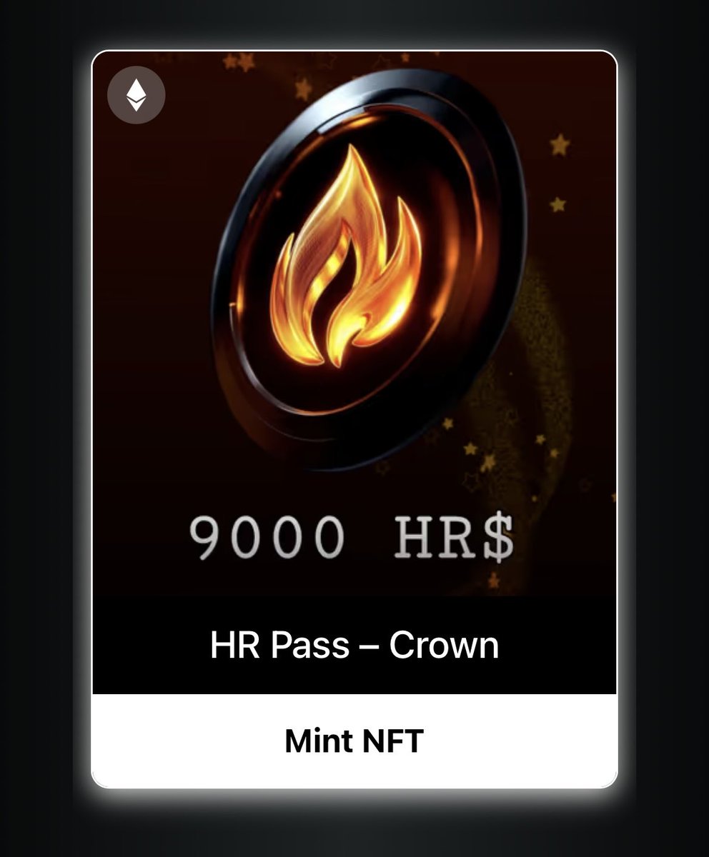 After completing our early token sale phases successfully and analyzing the market trends,
we decided to move toward a more decentralized and transparent model for HR distribution.

That’s why the next stage will be conducted through NFT-based allocations – each NFT represents a