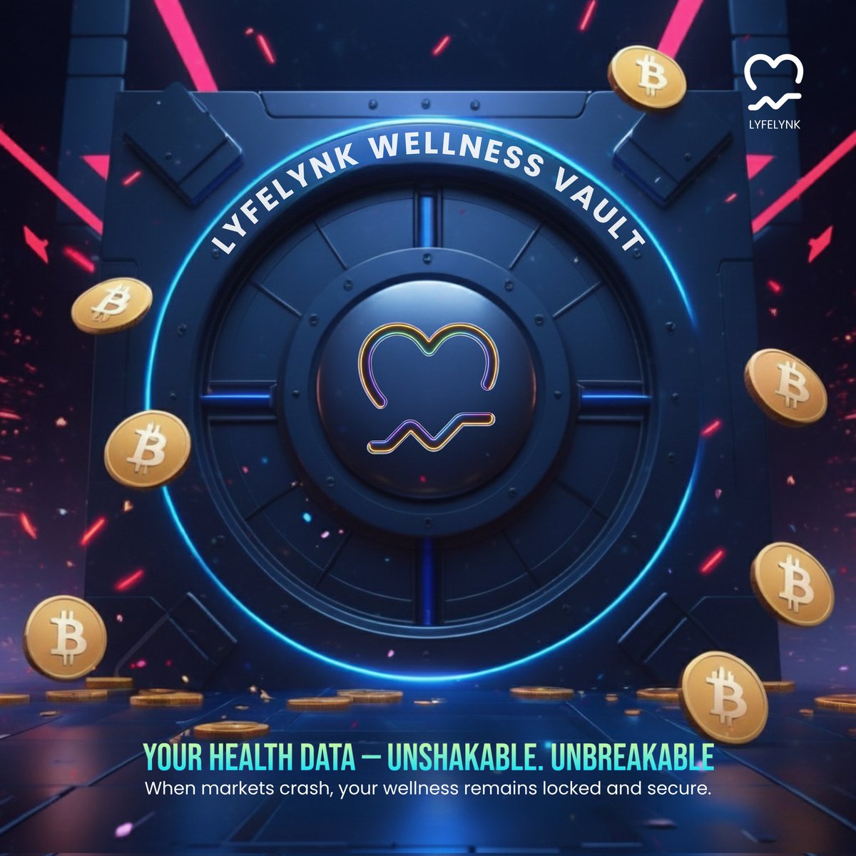 Crypto coins taking a nosedive today? 

Don’t worry—your Lyfelynk wellness tokens and health data are immune to market madness!

While Bitcoin and friends go on a rollercoaster, your Lyfelynk achievements stay safe, stable, and always yours.

Stay healthy and secure even when the