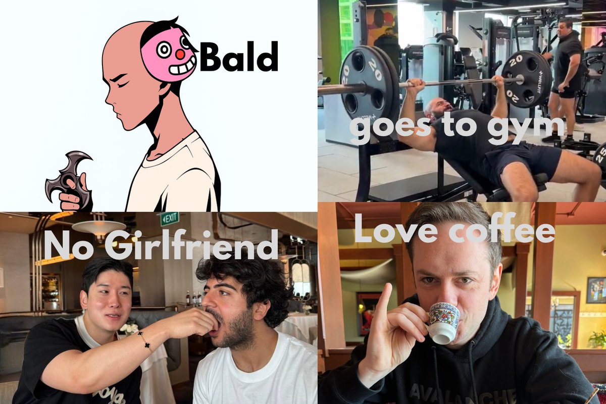 Mayorhusty_'s tweet image. why are all crypto bros ;
-bald
- love going to the gym
- love coffee
- have no girlfriend 

is this a playbook or coincidence?
i’m just curious