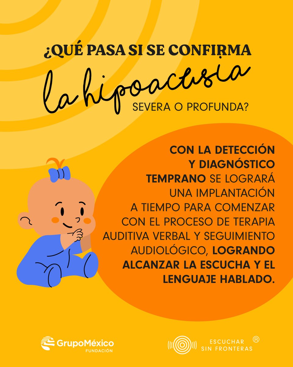 Recuerda que el diagnóstico es el principio del camino, y Escuchar Sin Fronteras está aquí para irte guiando en cada paso del proceso.

#FGM #HipoacusiaInfantil #ImplanteCoclear #GrupoMéxico <a href="/FundacionGM/">FundaciónGrupoMéxico</a> <a href="/GMexico_oficial/">Grupo México</a>