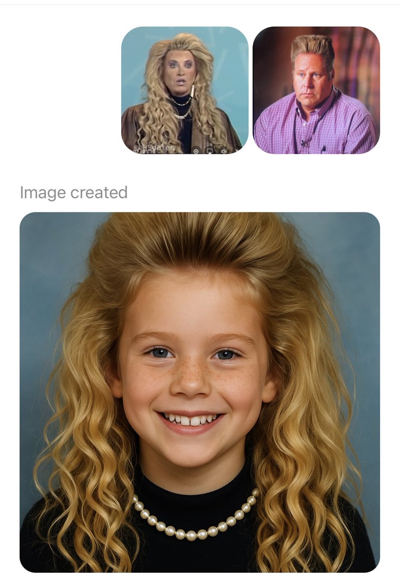 I can’t right now, I’m really busy figuring out what the child of Tina and Dateline hair guy would look like.
