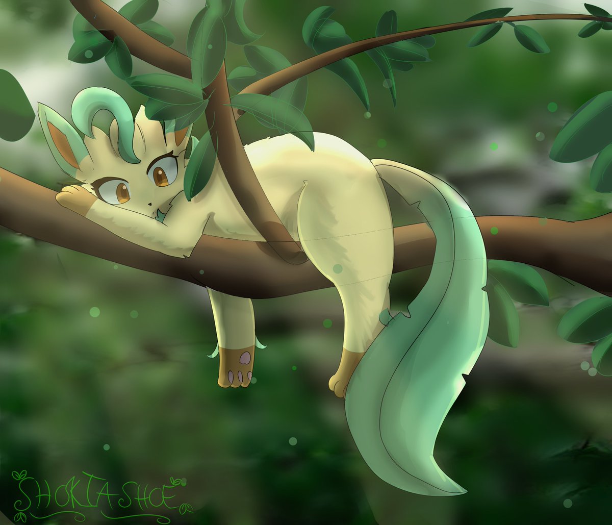 leafy chilling watching you
