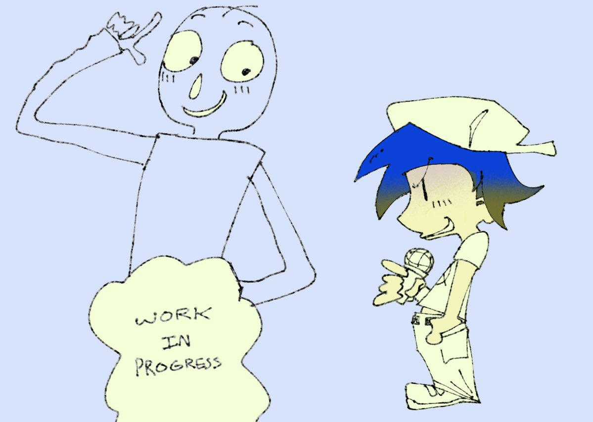 uziicake's tweet image. art block is here #baldisbasics