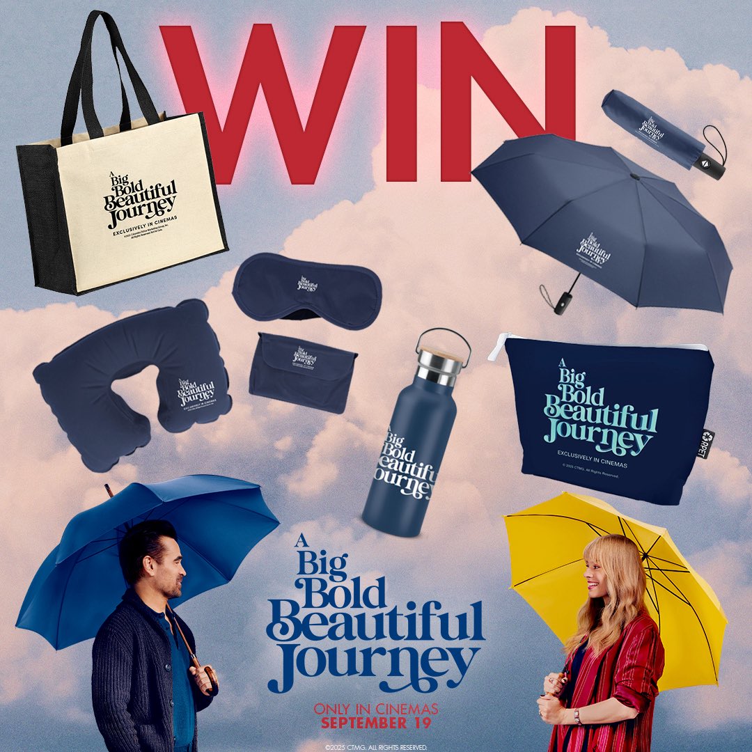 ✨ WIN LIMITED EDITION MERCHANDISE FOR A BIG BOLD BEAUTIFUL JOURNEY ✨

To celebrate the release of A BIG BOLD BEAUTIFUL JOURNEY – in 
cinemas TODAY – we’re giving you the chance to WIN limited edition merchandise from the movie. 
Some doors bring you to your past. Some doors