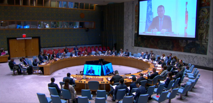 un_greatlakes's tweet photo. Huang Xia, the UN Special Envoy for the Great Lakes region, briefed the Security Council today. Mr. Xia welcomed recent diplomatic progress in the Great Lakes and called for an immediate, unconditional ceasefire in eastern #DRC. #GreatLakesRegion #PeaceInDRC #UNPeace https://t.co/yMew4Y0mXp