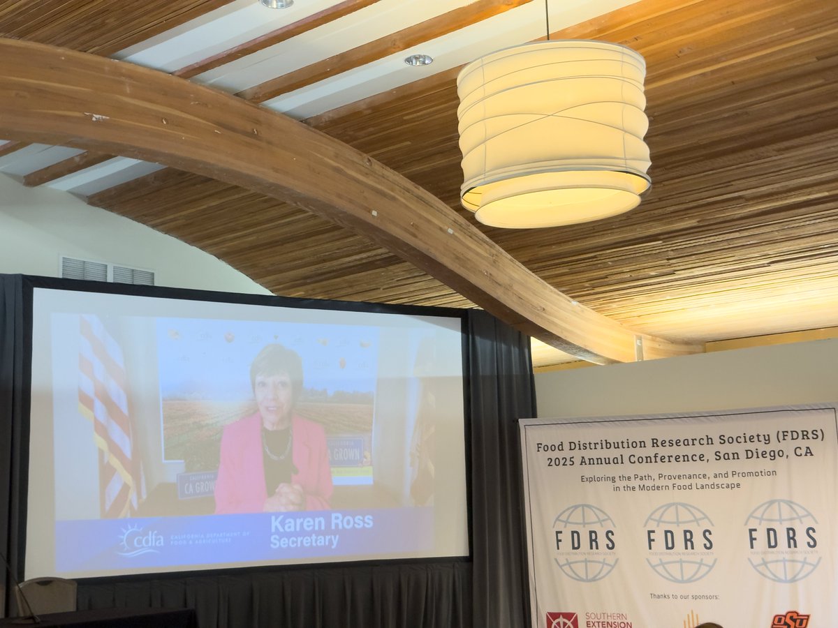 Good morning from #FDRS2025! We're kicking off day one with a special video welcome from Secretary Karen Ross of the California Department of Food and Agriculture.
