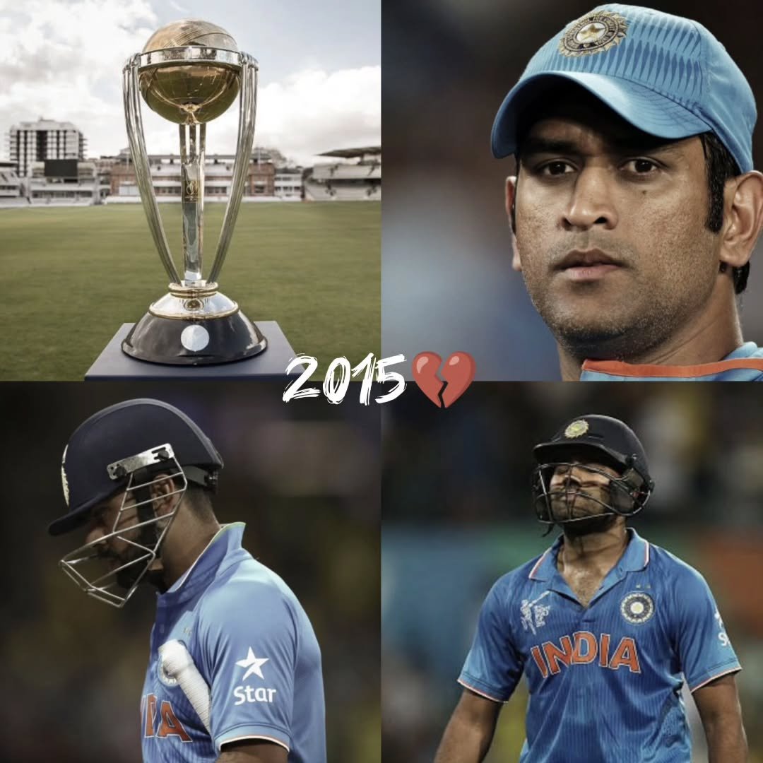 RMadan23674's tweet image. Team india 🇮🇳 in 2015 WC 
Despite dominating the league stage winning 7/7 suffered a heartbreak 💔😔😞💔 in the semifinal lost to Australia #cwc15