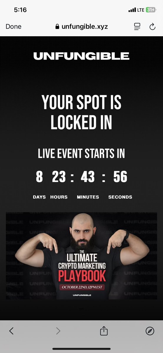 DEEMAN🤞🫶 (@deeman4lfe) on Twitter photo As we all know I have been learning crypto marketing from <a href="/leonabboud_/">Leon Abboud</a> page from a while now and since then so many have reached out to me about liking my page.
Now he’s revealing the secret to crypto marketing on oct 22
I just sign up for it
unfungible.xyz/register As we all know I have been learning crypto marketing from <a href="/leonabboud_/">Leon Abboud</a> page from a while now and since then so many have reached out to me about liking my page.
Now he’s revealing the secret to crypto marketing on oct 22
I just sign up for it
unfungible.xyz/register