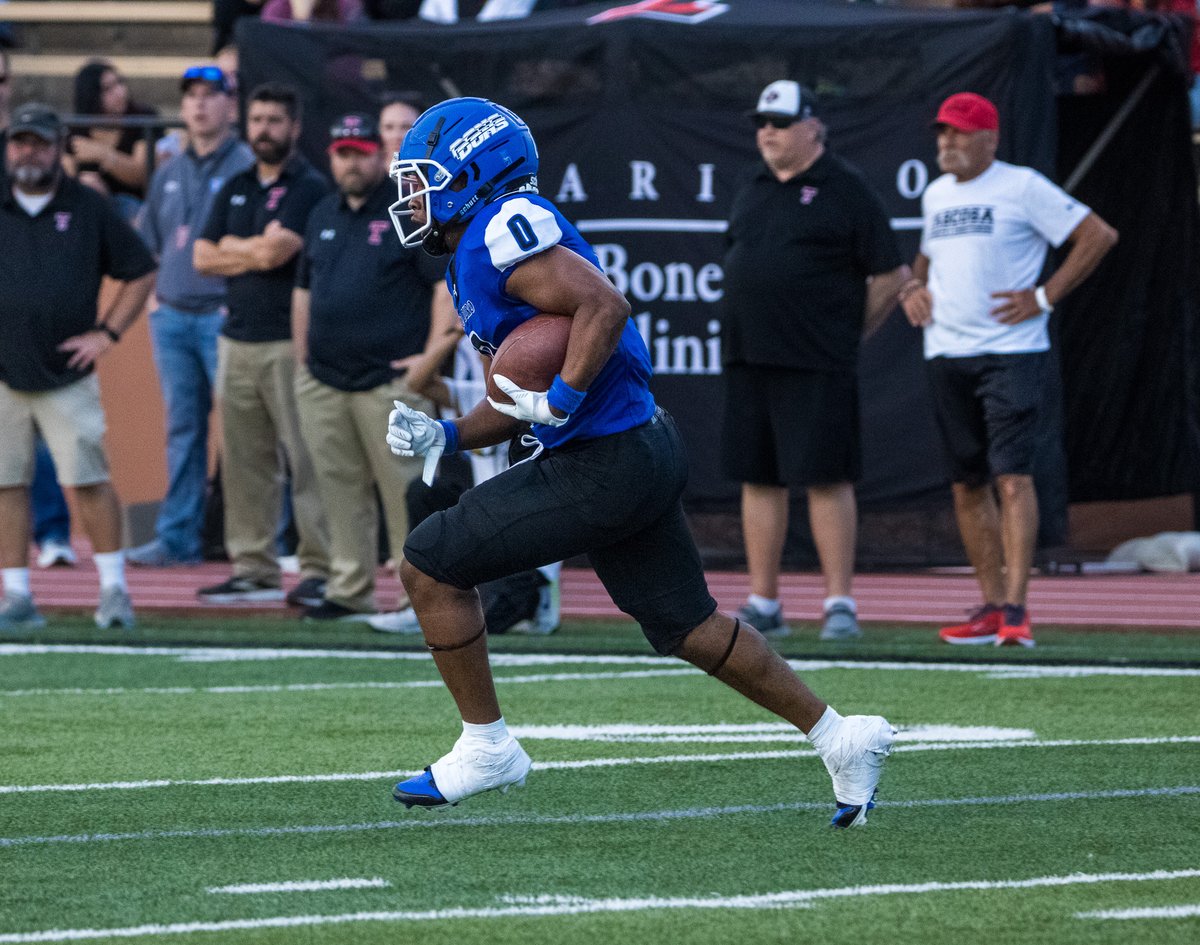 Palo Duro’s <a href="/Raymondj_0/">Raymond Johnson</a> had himself a night Friday night!  Johnson carried the ball 23 times for 139 yards and three touchdowns, including the game-winner from 11 yards out with under a minute to play as the <a href="/PaloDuroDonsFB/">PaloDuroDonsFootball</a> pulled off a 42-35 win over Abilene Wylie.  

He also