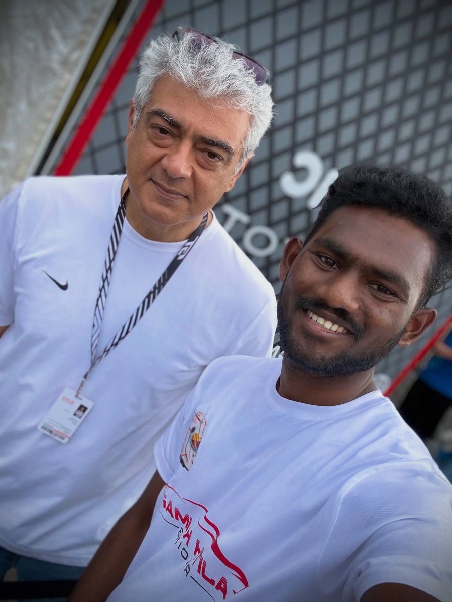 ajithFC's tweet image. Ajith sir pics at Barcelona for Gt4 European series with fan
| #AK #Ajith #Ajithkumar | #AjithKumarRacing | #GT4Series | #AKRacing | #Avracing | pic: vijay |
