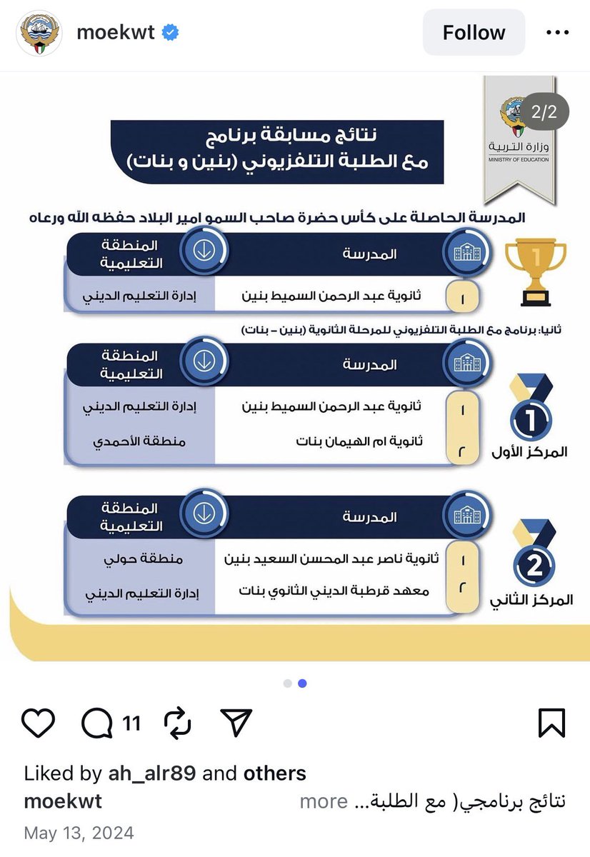 DPFactCheck's tweet image. أعلن وزير التربية جلال الطبطبائي عن عودة برنامج &quot;مع الطلبة&quot; بعد انقطاع دام خمسين عام. 🔍 وبعد التحقق تبين:

• تصريح الوزير غير صحيح، والبرنامج لم ينقطع لمدة 50 عام كما ذكر بيان الوزارة.

• المسابقة لم تتوقف واخر مسابقة أقيمت في 2023/2024 وأعلنت نتائجها في شهر مايو 2024.