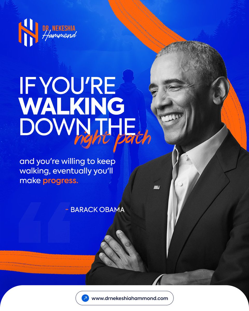 Dr_Hammond's tweet image. Progress doesn’t happen overnight; it happens when you keep showing up, even on the hard days. Keep walking your path; every step counts.

#MondayMotivation #KeepGoing #ProgressOverPerfection #MindsetMatters #BarackObama #DrNekeshiaHammond