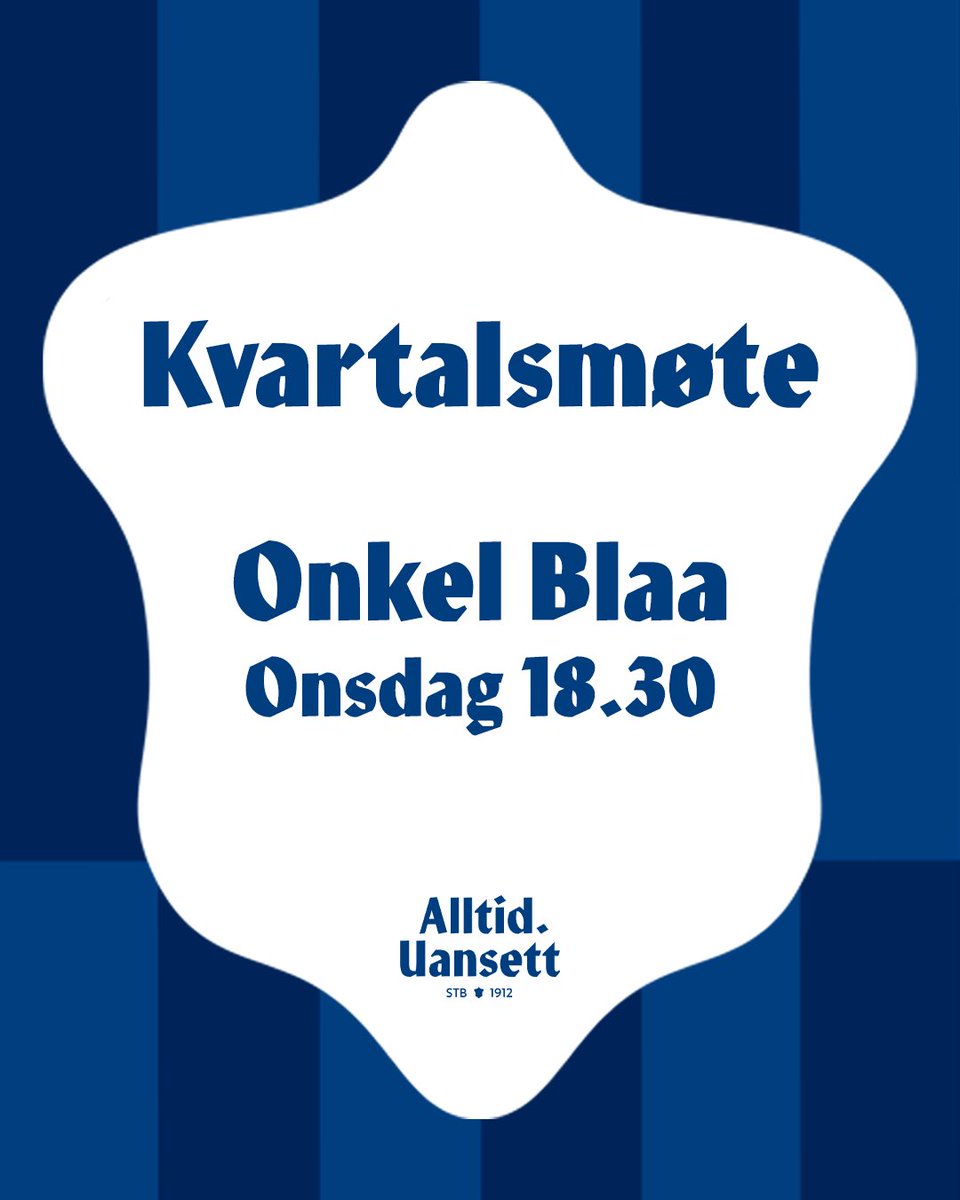 ➡️ Det Blaa Kvartalsmøtet

💁🏼Mikael Stahre kommer, Janne Jönsson kommer og begge sportssjefene kommer. Det samme gjør daglig leder og styreleder.

Det blir oppdatering på sport og Nye Nadderud, og åpent for spørsmål fra salen. Møt opp😁🤝🏻

stabak.no/nyheter/det-bl…