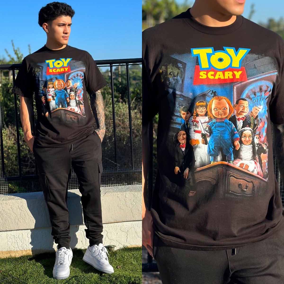 Tristanhuntca's tweet photo. VOTE BEST HALLOWEEN DROP‼️ OLD & NEW
Look Good This Spooky Season 👻🎃
Place Orders 🔥🛍️ B4 SOLD OUT‼️
1 scream
2 clowns
3 goosebumps x haunted toys (SAW
& Chucky)
4 Freddy
#hot #hotboy #saw #chucky #freedy #jason #ghostface #fashion #streetwear #viral https://t.co/NIJHLRpdQe
