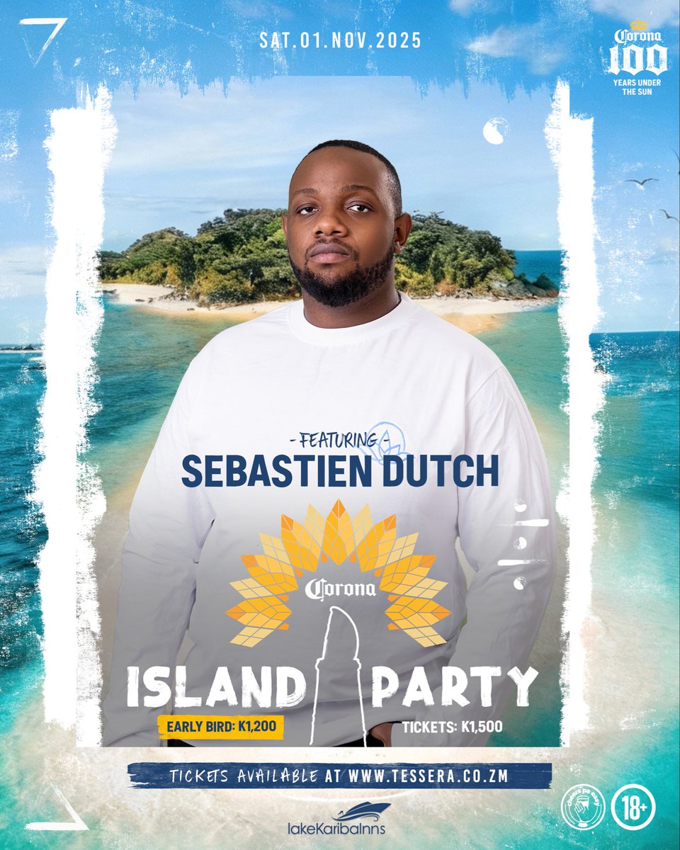 KreativeNativez's tweet image. 8 incredible DJs you know well 😉 on an island you don’t know at all! 🤩 🏝️ 

Limited tickets available to Zambia’s most iconic premium event of 2025! 

Tickets 🎟️ tessera.co.zm/event/corona-i…

#CoronaIslandParty #IslandParty #ThisIsLiving #Afrohouse #FYP #Lusaka #Zambia