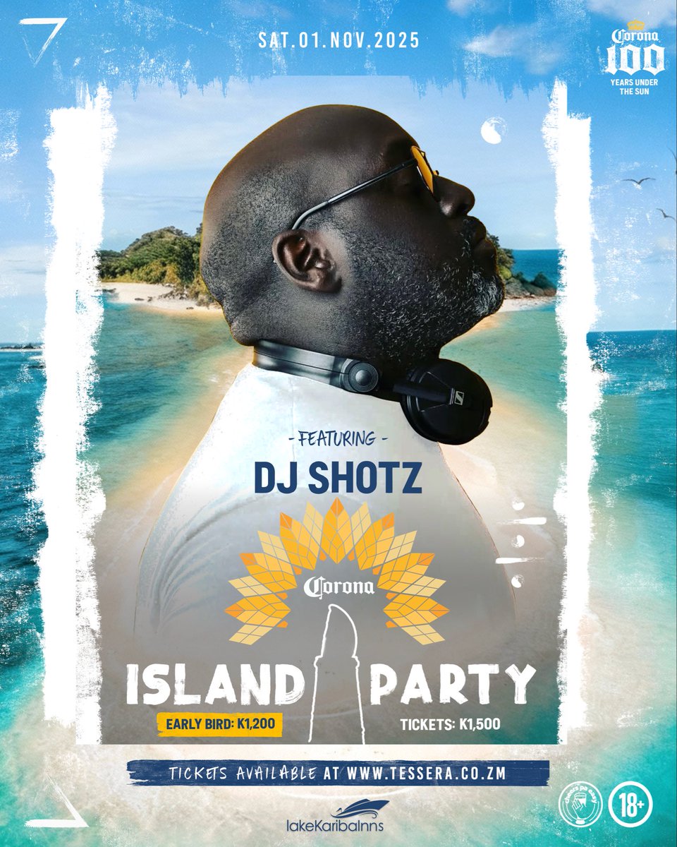 KreativeNativez's tweet image. 8 incredible DJs you know well 😉 on an island you don’t know at all! 🤩 🏝️ 

Limited tickets available to Zambia’s most iconic premium event of 2025! 

Tickets 🎟️ tessera.co.zm/event/corona-i…

#CoronaIslandParty #IslandParty #ThisIsLiving #Afrohouse #FYP #Lusaka #Zambia