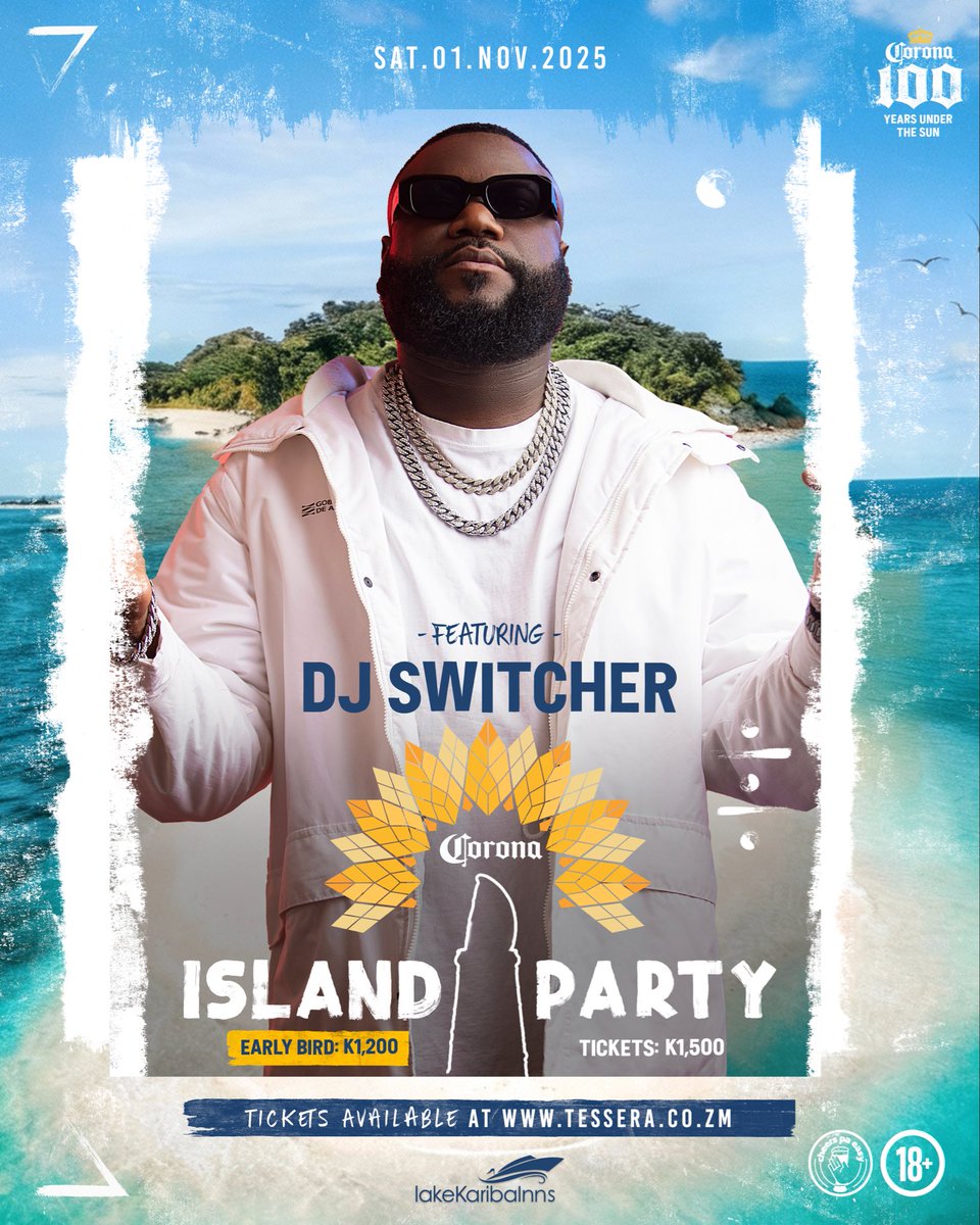 KreativeNativez's tweet image. 8 incredible DJs you know well 😉 on an island you don’t know at all! 🤩 🏝️ 

Limited tickets available to Zambia’s most iconic premium event of 2025! 

Tickets 🎟️ tessera.co.zm/event/corona-i…

#CoronaIslandParty #IslandParty #ThisIsLiving #Afrohouse #FYP #Lusaka #Zambia