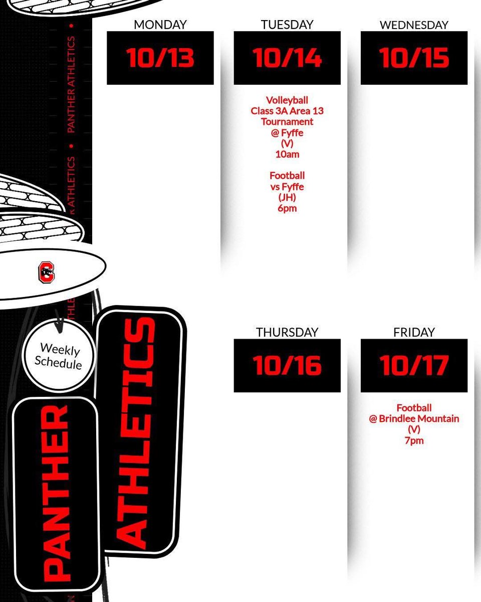 Volleyball competes in the area tournament while football travels for another region game.