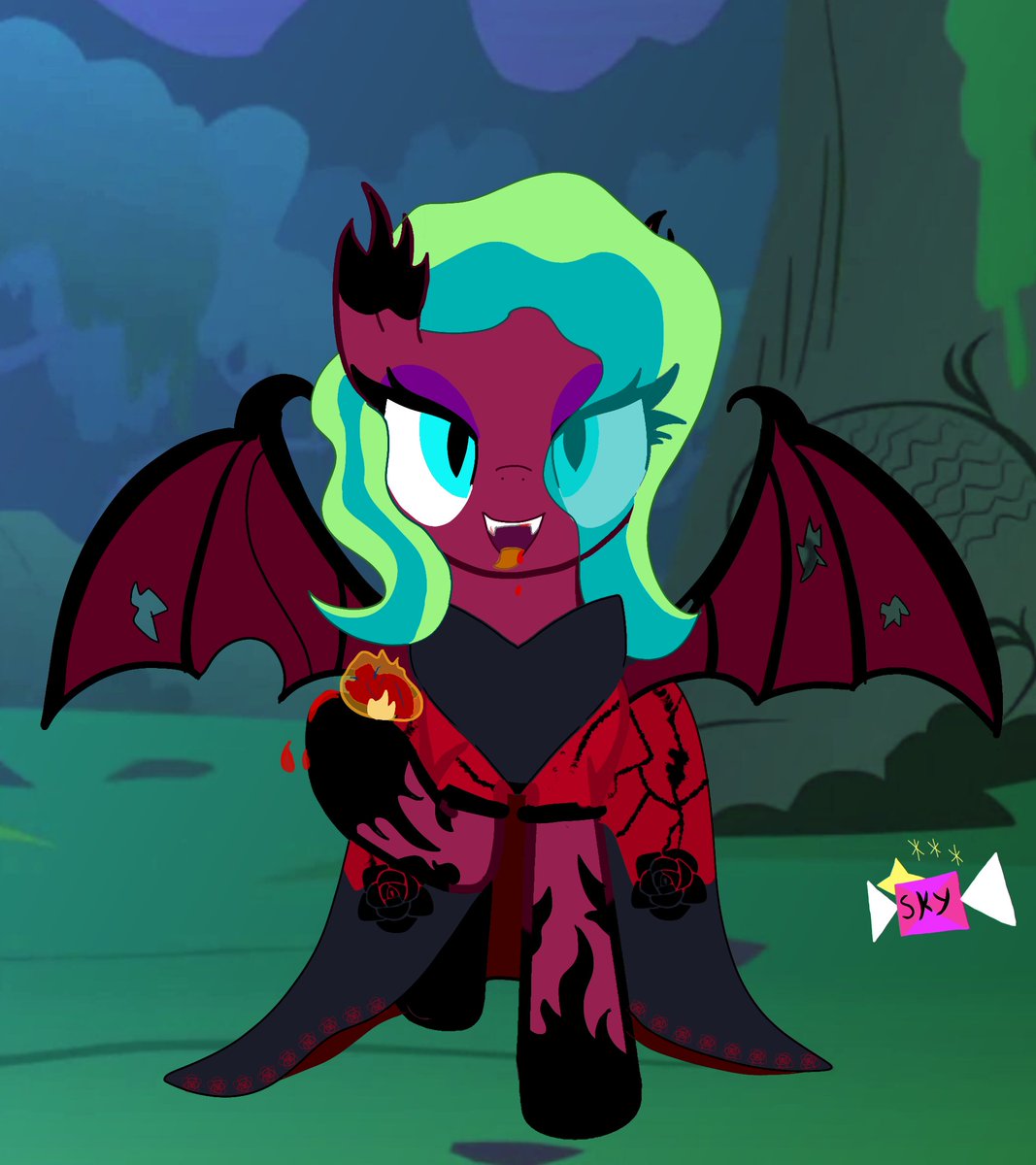Bitter, Emperatriz del fuego y la sangre 🔥🦇

Bitter, Empress of Fire and Blood 🔥🦇

#MLP #mlpoc #ocart #mlpfanart #spooky