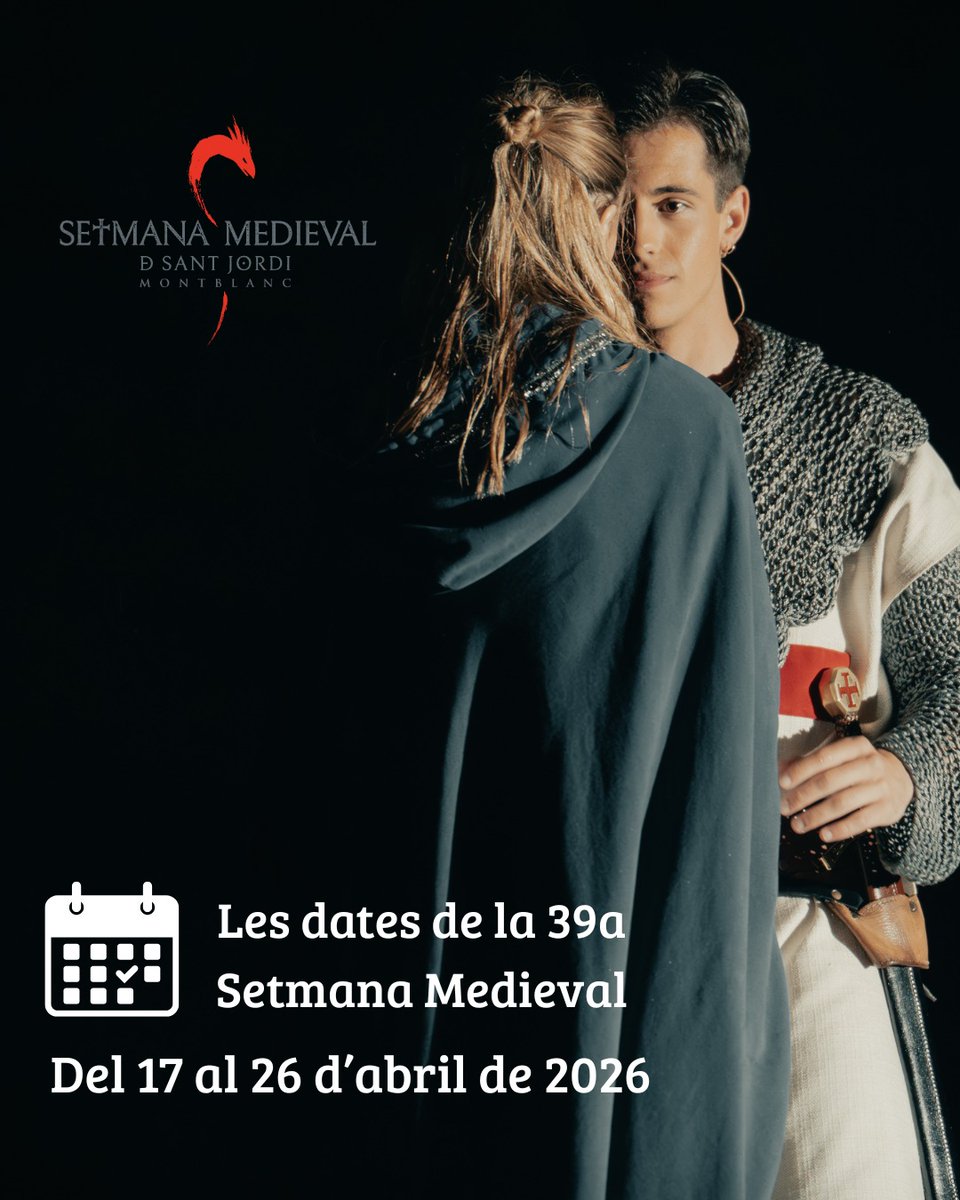 Aquestes són les dates de la 39a Setmana Medieval! Serà del 17 al 26 d’abril de 2026.

L’engranatge de la festa ja està en marxa… i aviat començaran a obrir-se els períodes d’inscripció per participar-hi.

<a href="/ajmontblanc/">Ajuntament Montblanc</a> <a href="/ConsellConca/">Consell Comarcal de la Conca</a> <a href="/Dipta_cat/">Diputació de Tarragona</a> <a href="/costadauradatur/">Costa Daurada</a> <a href="/cultura_cat/">Cultura</a>