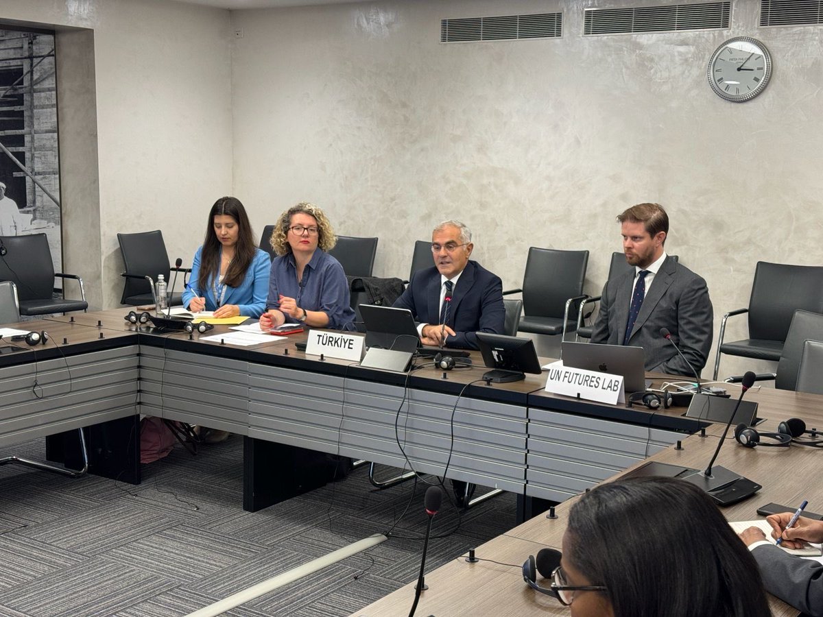TC_BMCenevreDT's tweet photo. Under Türkiye’s initiative, the UN Group of Friends on Strategic Foresight and Anticipatory Governance (GOFFA) was launched today in Geneva — bringing together 50 members to strengthen foresight and future-ready governance within the UN.
@UNFuturesLab
#GOFFA #StrategicForesight https://t.co/pjaojPh9jZ