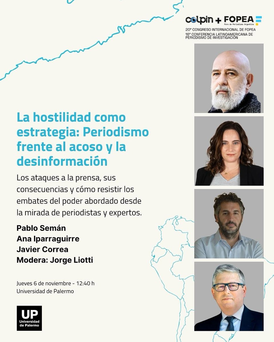 📢 La hostilidad como estrategia: Periodismo frente al acoso y la desinformación

Los ataques a la prensa, sus consecuencias y cómo resistir  los embates del poder abordado desde la mirada de periodistas y expertos. 

🔗 Entradas: bit.ly/462HKOT