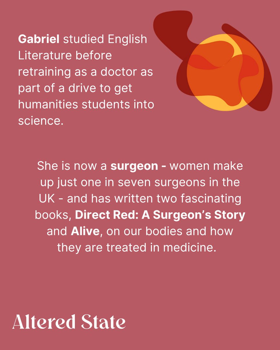 Altered___State's tweet image. MEET THE PANEL for our Oct 30th talk BENEATH THE SKIN - A INTIMATE LOOK AT OUR BODIES

1/3 GABRIEL WESTON

#talks #bristoltalks #bristolevents #whatsonbristol #medecine #surgery #genderbias #feminism #women #womenshealth #genderequality #genderequity #gabrielweston #alteredstate