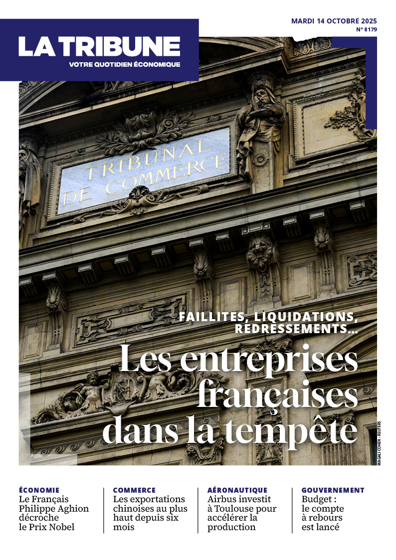 LaTribune's tweet image. 🔴 À la une de La Tribune du 14 octobre :

🌪️ Les #entreprises françaises dans la tempête
🏆 #Economie : le Français Philippe Aghion décroche le Prix Nobel
📈 Commerce : les exportations chinoises au plus haut depuis six mois
🛫 Aéronautique : @Airbus investit à #Toulouse pour
