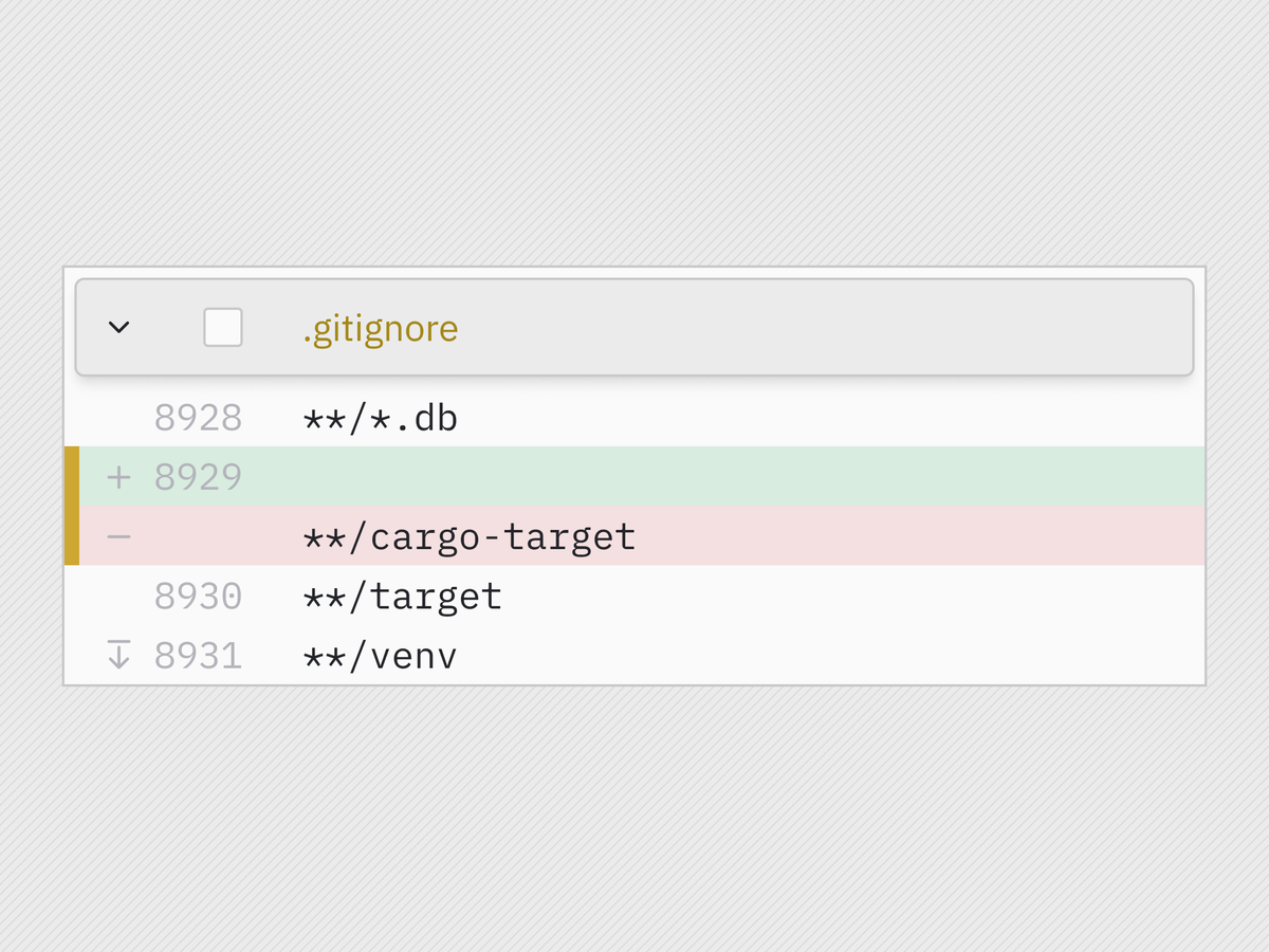 aaaronang's tweet photo. Morning design exercise // Recreate @zeddotdev's git diff viewer in Figma https://t.co/z0jXfY9f08