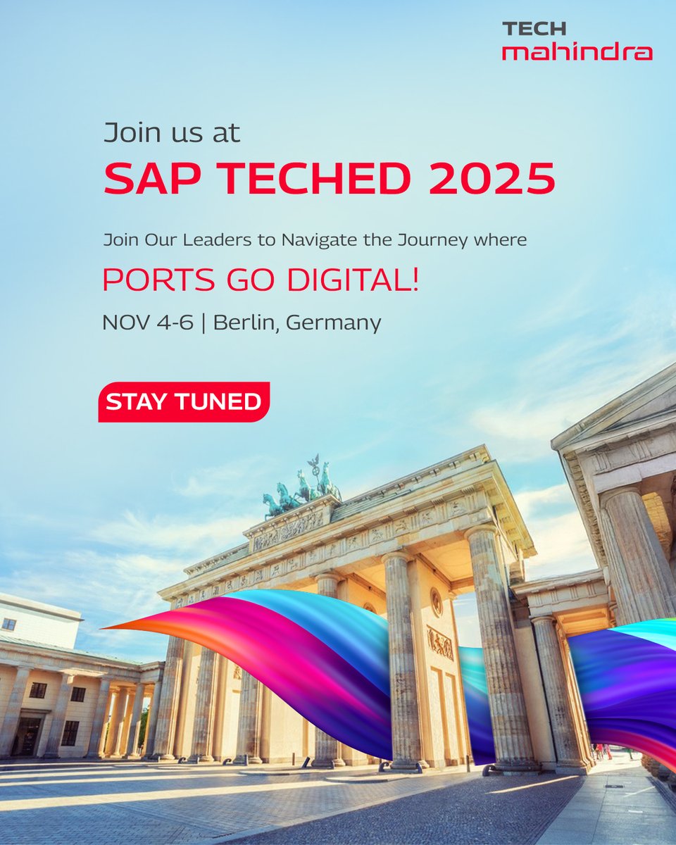 tech_mahindra's tweet image. Ready to reimagine the future of enterprise tech?
Join @tech_mahindra at SAP TechEd, where #innovation meets real-world impact. Discover how we’re leveraging SAP’s intelligent technologies to drive transformation, #sustainability, and agility across industries.
Let’s connect,…
