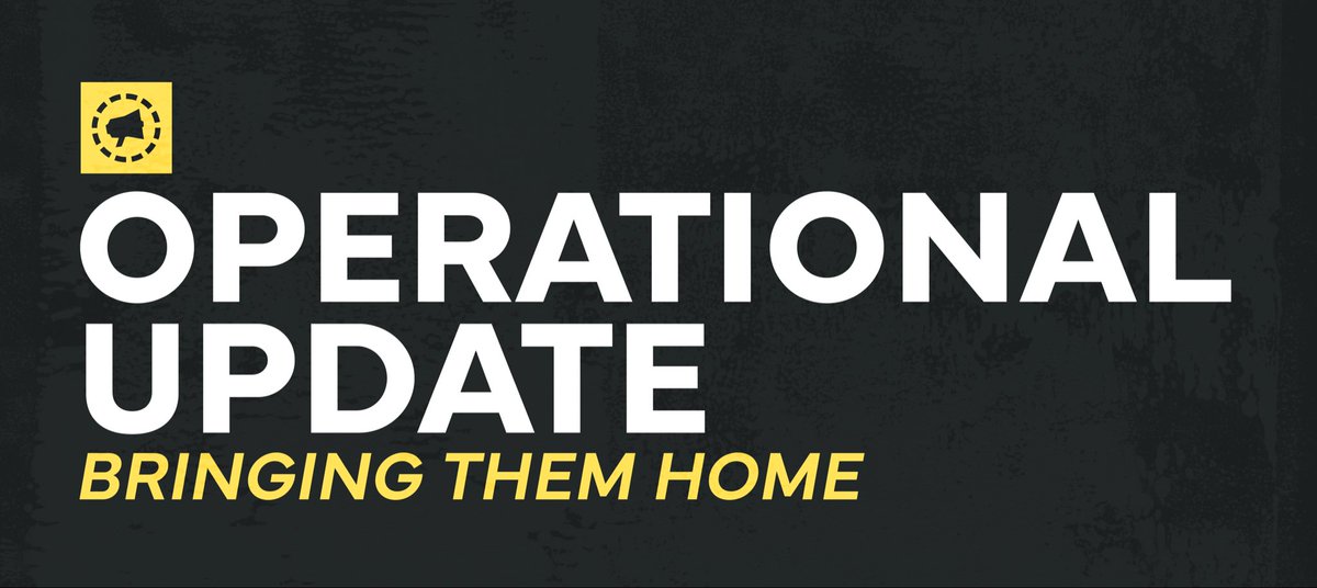🟡 According to information received, the Red Cross has received two coffins of deceased hostages and are on their way to IDF and ISA forces in Gaza, where the two additional coffins of deceased hostages, that were received earlier, are located.

Hamas is required to uphold the