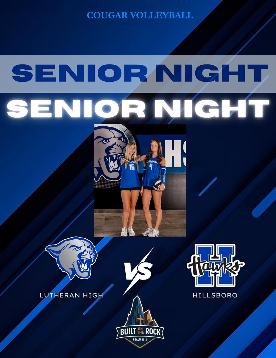 Senior Night Volleyball!
This Thursday, October 16th, we're honoring our amazing seniors Aubrey &amp; Charly!

Join us before the Varsity game to celebrate their incredible dedication and Cougar spirit!

Game Time: 5:45 PM
Let’s pack the stands and show our seniors some love!