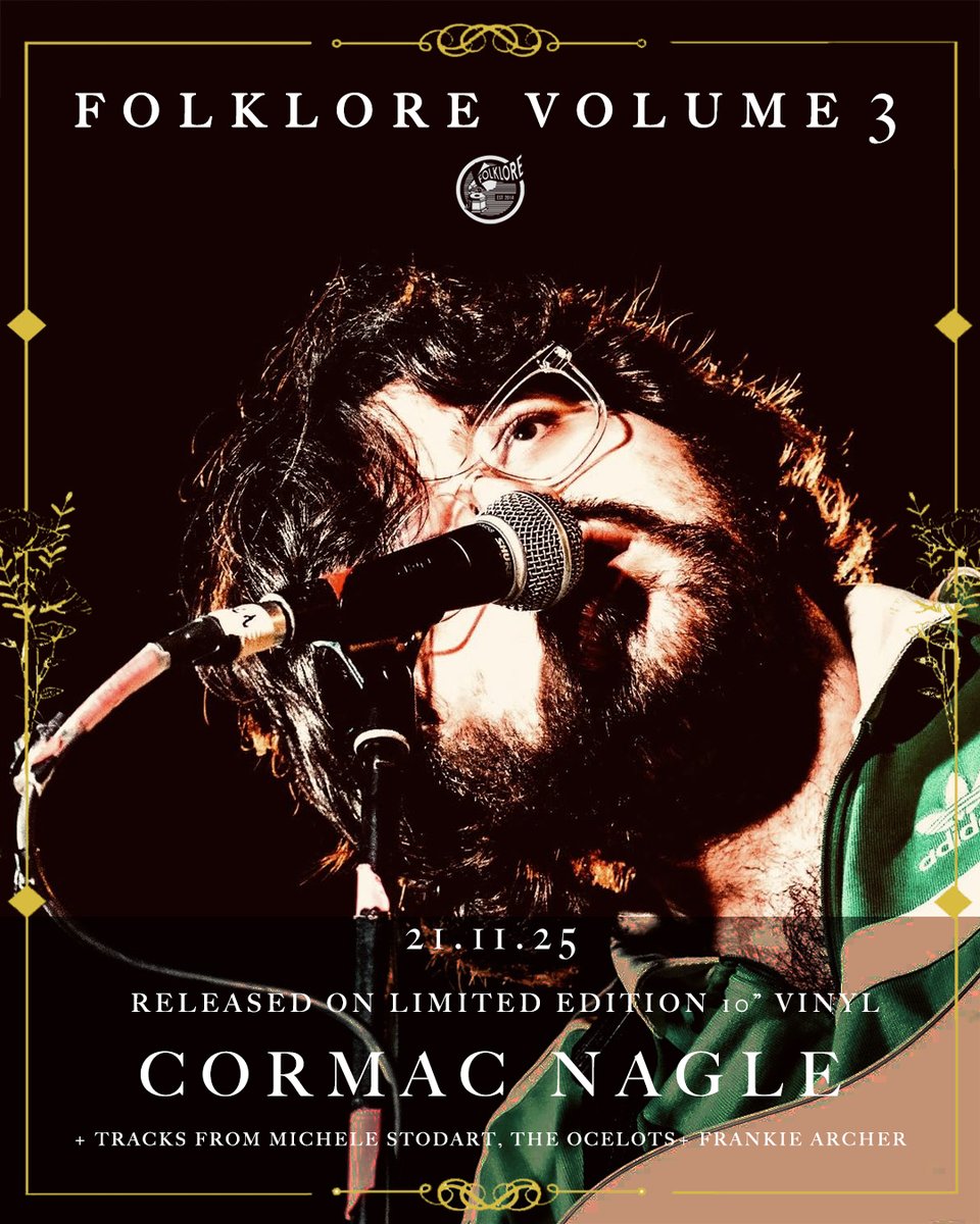 ⚡️ FOLKLORE VOL. 3 IS HERE ⚡️

Our final record release of the year featuring four incredible exclusive tracks from
<a href="/MicheleStodart/">Michele Stodart</a>, <a href="/frankiearcherm/">Frankie Archer</a>, Cormac Nagle + The Ocelots 🫶

PRE-ORDER:
folkloresessions.co.uk/label

LAUNCH SHOW: seetickets.com/tour/folklore-…

FOLKLOREx