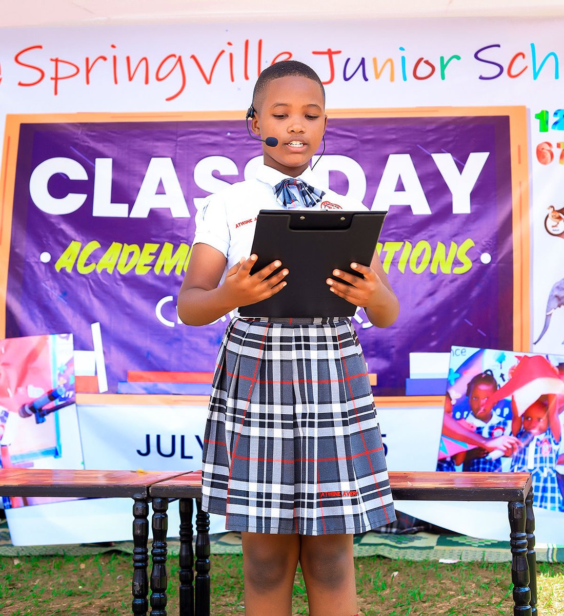 Springvillejr's tweet image. &quot;Springville Junior School Head Girl confidently delivering her speech — a true young leader inspiring her peers! 🎤✨