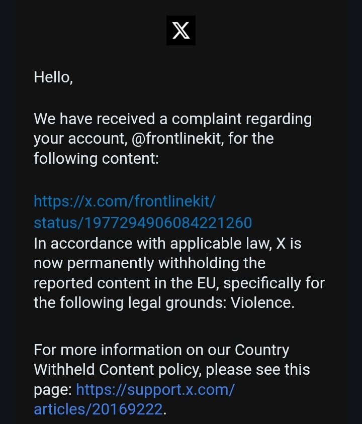 🤣 to all my friends in 🇪🇺Europe, I'm sorry but Twitter is officially BANNING you from seeing my tweets as they are "too violent", 🇺🇲Americans please watch out! They'll be coming for your free speech next!