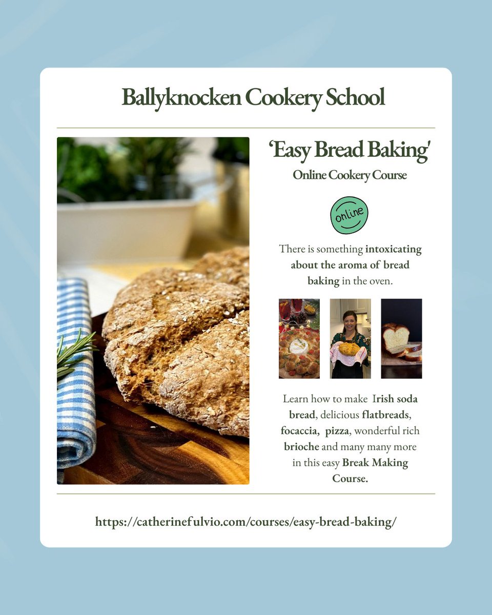 BallyknockenHCS's tweet image. Easy Bread Baking Course 🥖👩🏻‍🍳🍞

Join Catherine’s online Bread Making Course and discover the joy of creating warm, crusty, delicious breads from your own kitchen.

Perfect for beginners and seasoned bakers alike 👉 is.gd/JUgp3v

#BreadMaking #OnlineCookingClass