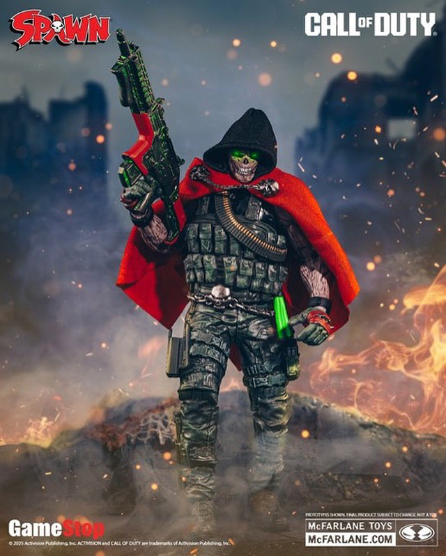 InPursuitofToys's tweet photo. McFarlane Toys Spawn x Call of Duty BURNED SPAWN, preorder on Oct 16th at GameStop. 

This is the same one showing up in stores now. 

#mcfarlanetoys #spawn #spawncomics #spawnfigures #callofduty #cod #gaming #gamer #actionfigures #toynews #toycollector #toycommunity https://t.co/moQ2CxOrw5