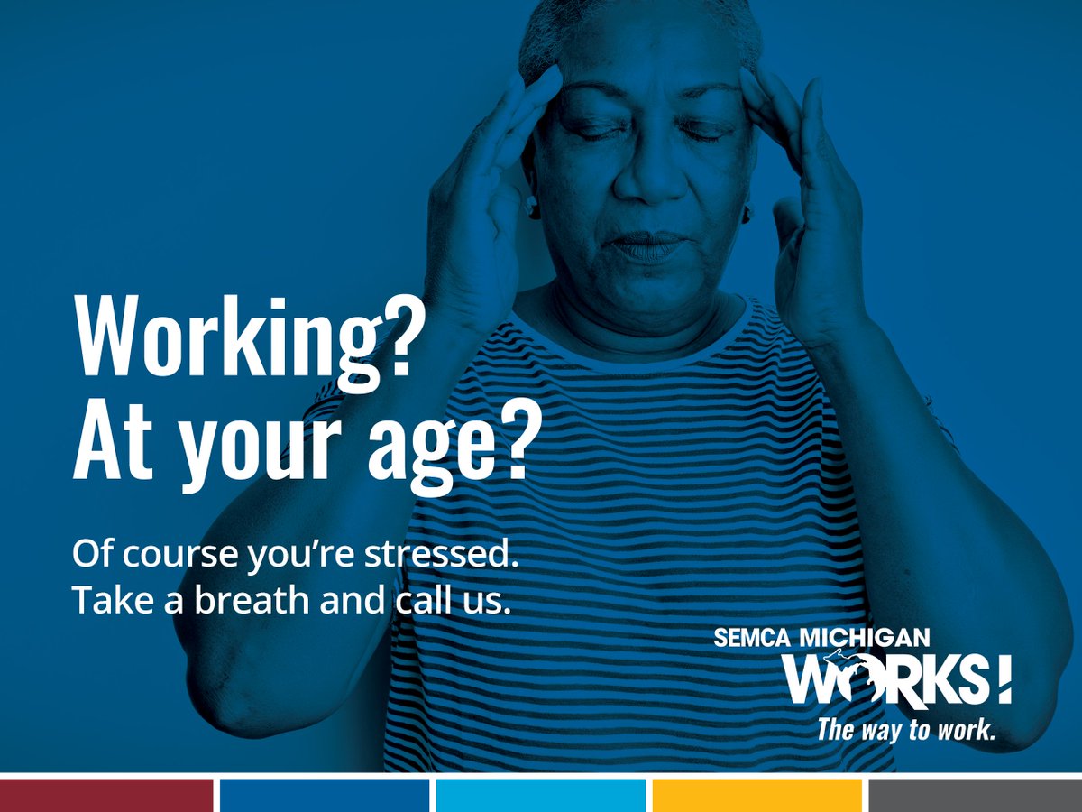 No choice but to return to work? 
We'll help you find the right job for you.

Schedule an appointment to speak 
to our Career Coaches today.
Call ☎️ 800-285-9675
or visit 🌐 SEMCAMiWorks.org/career-coaching 
 
#thewaytowork #retirement #seniors #returntowork #employment #jobs