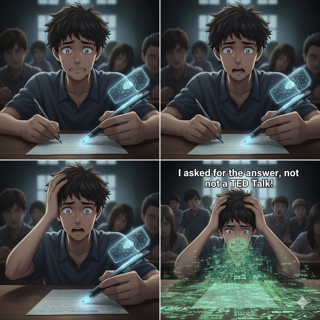 iosvsand's tweet image. When your "AI study buddy" takes things a little too literally in the exam. 😅 #AIFail #ExamStress #TechHumor #StudentLife