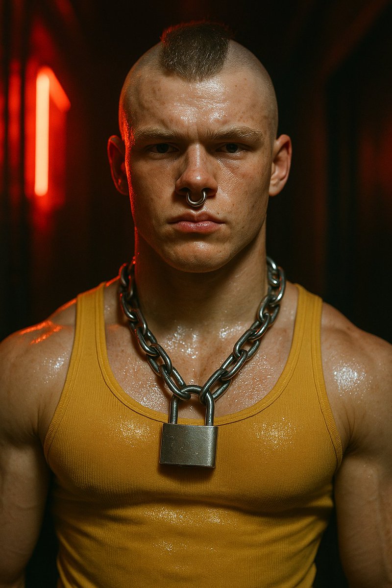 artlab_ai1979's tweet photo. Maksym, Heat, steel, and focus.
Neon breath against skin — strength framed in light.
More on Patreon https://t.co/2tTRD3RMG0
#AIphotography #CinematicPortrait #NeonLight #EditorialPhoto #MaleModel #IndustrialStyle #Hyperreal #ArtOfLight #BodyAndSteel https://t.co/QVLT9fMp3B