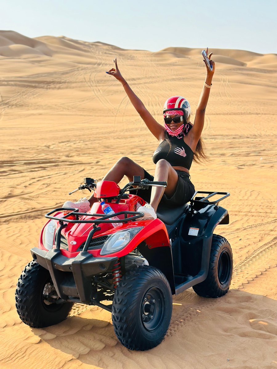 Excursion_point's tweet image. She rides where the earth meets the sky — fearless, untamed, unstoppable.
Every roar of the engine echoes her power.
In the heart of the desert, she becomes the storm. 🔥🏜️
#DubaiDesert #QuadAdventure #WomenWhoRide