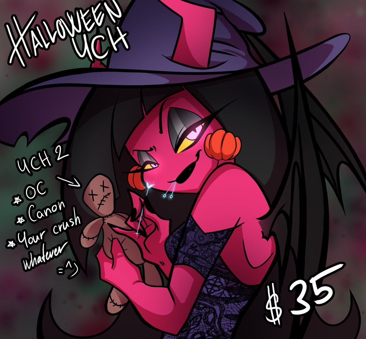 🎃SPOOPY YCH🎃

We're halfway to the sacred spoopy holiday, so I'm having 3 SLOTS for Halloween icons!

DM me if interested!
💸via PAYPAL!