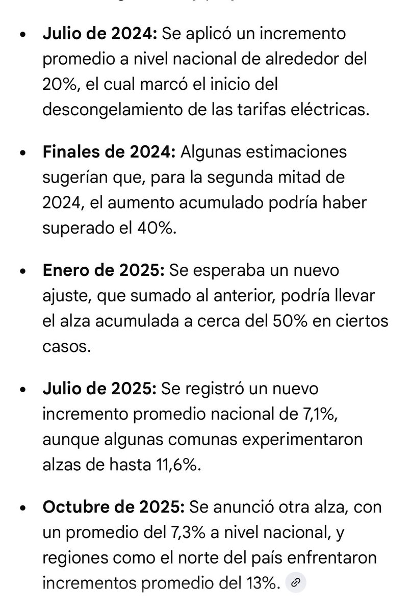 <a href="/biobio/">BioBioChile</a> Paren. Estos son solo OFERTONES DE CAMPAÑA

La luz subio en promedio un 50% y nadie protestó…NADIE!!! 
Nadie fue a Plaza Italia o al edificio de Enel a protestar