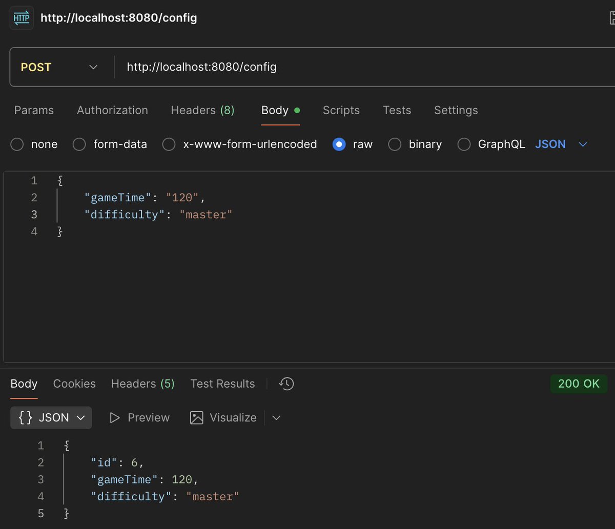 not_2564's tweet image. 学習項目: Java Webアプリ開発編 Day10
課題:例外処理の対応・実装
Post config = 設定の登録
Post updateEnemyScore = 設定の更新
Post config = 500 Error = 例外処理の確認
学習時間:2h #デイトラ #Javaコース