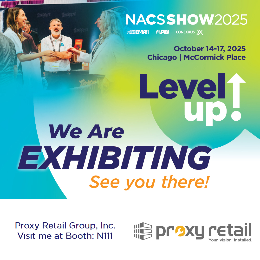 ProxyRetail's tweet photo. Join Proxy Retail at the NACS Show 2025 in Chicago, October 14–17. Exhibit Floor is open from the 15th through the 17th!
 
We specialize in powering nationwide installations with unmatched efficiency and control. Stop by Booth N111!
 
#NACSShow #NationwideInstallations https://t.co/qbZenTGgwN
