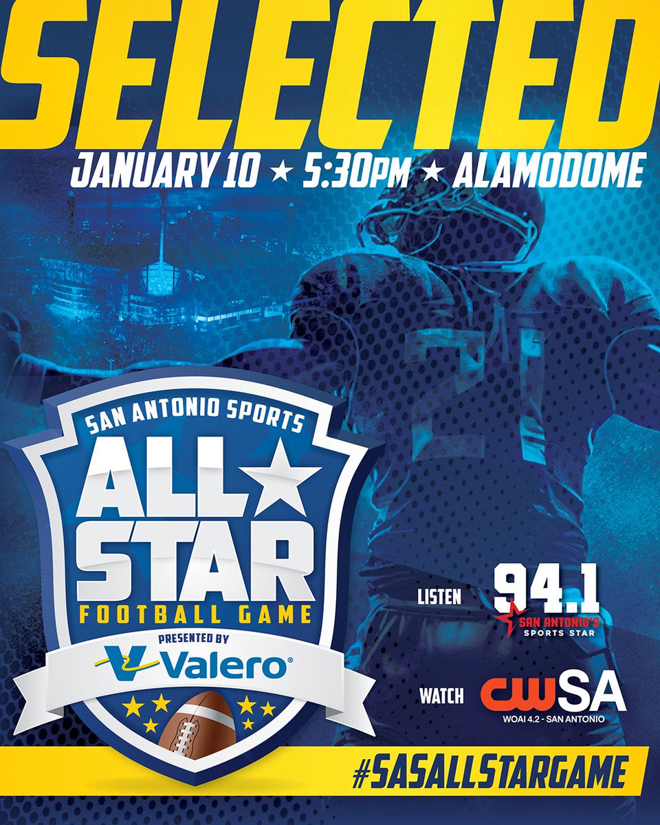 Excited to announce that 2 of our very own, both Captains for our program, <a href="/Dailey4Corey/">Corey Dailey</a> and <a href="/damgar889/">Damian Garcia</a> have been selected to the <a href="/ValeroEnergy/">Valero</a> <a href="/SA_Sports/">San Antonio Sports</a> All Star Game‼️ Congratulations Men‼️ <a href="/SeguinISD/">Seguin ISD</a> <a href="/SeguinAthletics/">Seguin ISD Athletics</a> <a href="/DaileyCraig/">Coach Dailey</a> 
#SASAllStarGame